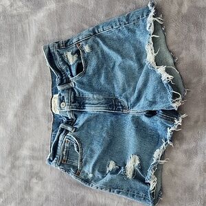 Abercrombie & Fitch High Rise 4" Mom Jean Short